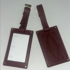 New  Cartier Paris Calfskin Leather Cartier Leather Luggage Tag(price for one)